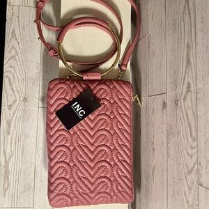 INC International Concepts Pink Quilted Crossbody Bag